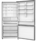 ⁦מקרר מקפיא תחתון 680 ליטר NO-FROST נירוסטה מושחרת FUJICOM⁩ – תמונה ⁦2⁩