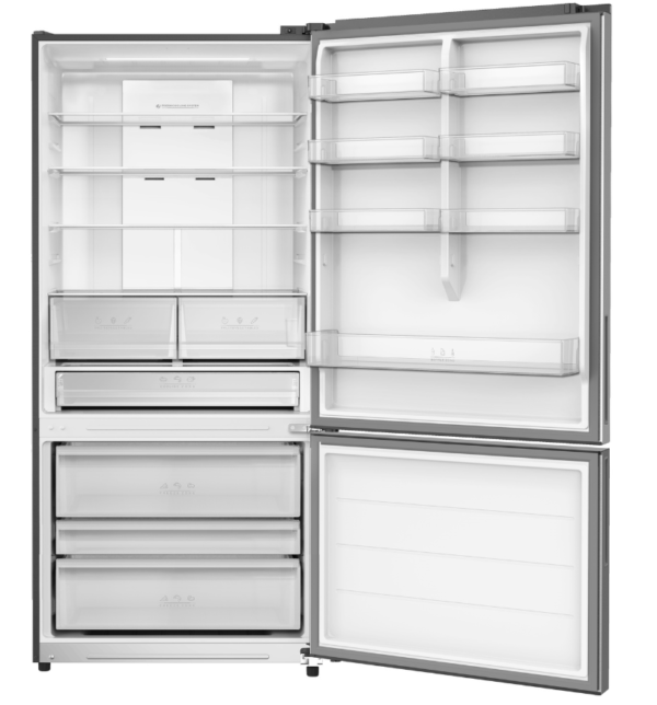 ⁦מקרר מקפיא תחתון 680 ליטר NO-FROST נירוסטה מושחרת FUJICOM⁩ – תמונה ⁦2⁩