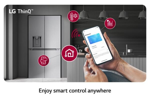 ⁦מקרר ‏מקפיא תחתון LG GMJ960 ‏634 ‏ליטר (י.שלום)⁩ – תמונה ⁦4⁩