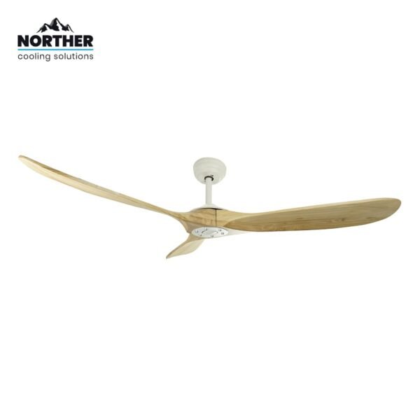 ⁦NTP-RSW60-WHWD מאוורר תקרה 60" ROSEWOOD לבן+עץ DC שלט מבית Norther⁩ – תמונה ⁦1⁩