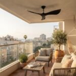 ⁦NTP-SPZ56-BK-WF מאוורר תקרה לפרגולה 56" SPAZIO שחור כולל WIFI מבית Norther⁩ – תמונה ⁦2⁩