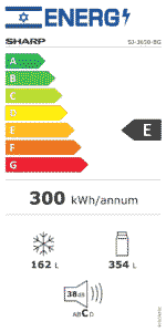 ⁦מקרר ‏מקפיא עליון Sharp SJ3650 ‏517 ‏ליטר שארפ⁩ – תמונה ⁦3⁩