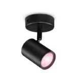 smart Spots 1x5W BW 22-65K RGB גוף תאורה חכם עם ראש ספוט מתכוונן צבעוני מבית WIZ