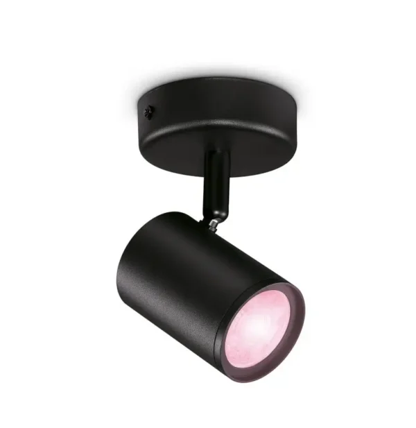⁦smart Spots 1x5W BW 22-65K RGB גוף תאורה חכם עם ראש ספוט מתכוונן צבעוני מבית WIZ⁩ – תמונה ⁦1⁩