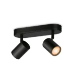 smart Spots 2x5W BW 22-65K RGB גוף תאורה כפול חכם עם ראש ספוט מתכוונן צבעוני מבית WIZ