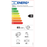 ⁦מדיח כלים רחב אינטגרלי midea דגם WQP12-W7703M⁩ – תמונה ⁦2⁩