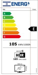 ⁦75V6C טלוויזיה חכמה 75 אינץ' 4K Direct LED Google TV - מערכת שמע Dolby Atmos 2.0 מבית TCL⁩ – תמונה ⁦4⁩