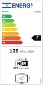 ⁦75Q100 טלוויזיה חכמה Vivid QLED מבית Dreame⁩ – תמונה ⁦3⁩