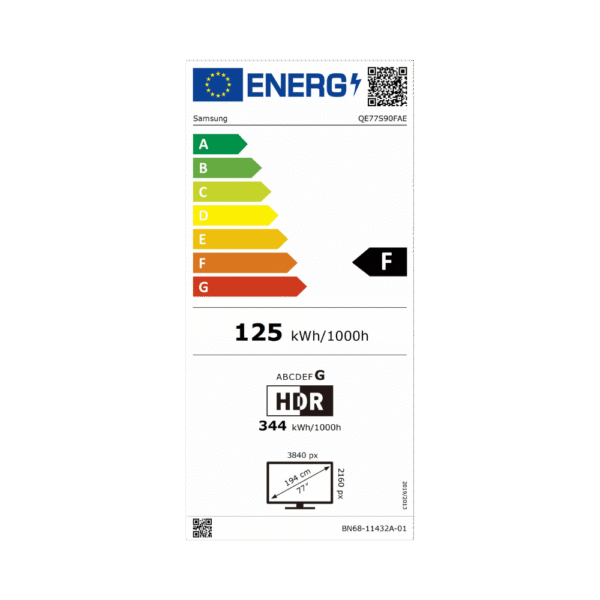 ⁦77″ OLED QE77S90F טלוויזיה חכמה מבית Samsung⁩ – תמונה ⁦4⁩