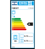 ⁦תנור עומד משולב 60 ליטר עיצוב כפרי 60 ס”מ שחור מט FUJICOM⁩ – תמונה ⁦2⁩
