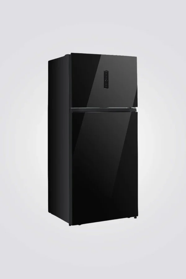 זכוכית TMF-512 BLK/G-480-NF מקרר 2 דלתות מקפיא עליון נפח 480 ליטר נירוסטה שחורה מבית KMG – תמונה 1