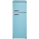 MBR-290DF-BLU מקרר מקפיא עליון 215 ליטר מבית MONT BLANC - כחול רטרו