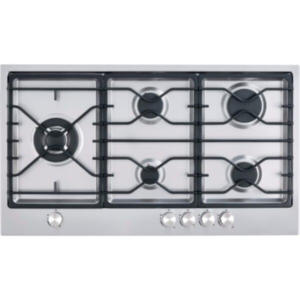 ⁦כיריים גז - 5 מבערים LaCasa LCT90FLIX נירוסטה⁩ – תמונה ⁦1⁩