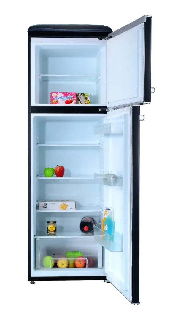 ⁦MBR-390DF-BLK מקרר מקפיא עליון 295 ליטר מבית MONT BLANC - שחור רטרו⁩ – תמונה ⁦2⁩