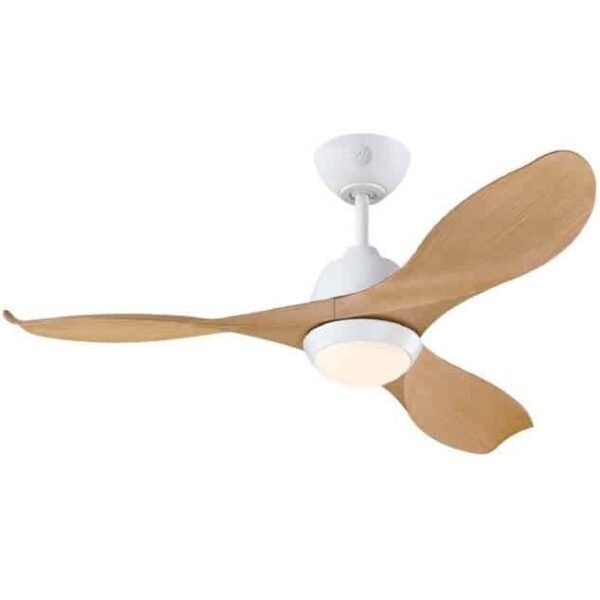 עץ 42″ Erica מאוורר תקרה כולל שלט ותאורה צבע לבן בשילוב אלון מבית WestingHouse – תמונה 1