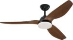 Magnolia 52 מאוורר תקרה 52" כולל גוף תאורה ושלט CCT - דמוי עץ/שחור מבית Westinghouse