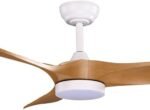 ⁦NTP-YRK52-LED מאוורר תקרה 3 כנפיים 52 אינץ' 40W עם תאורת LED ושלט - צבע לבן / עץ אלון מבית Norther⁩ – תמונה ⁦2⁩