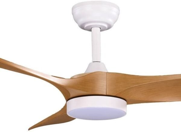 ⁦NTP-YRK52-LED מאוורר תקרה 3 כנפיים 52 אינץ' 40W עם תאורת LED ושלט - צבע לבן / עץ אלון מבית Norther⁩ – תמונה ⁦2⁩