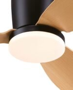 ⁦48" CARLA מאוורר תקרה עם מנוע DC כולל שלט+תאורה 28W - שחור בשילוב עץ אלון מבית WESTINGHOUSE⁩ – תמונה ⁦2⁩