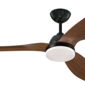 Magnolia 52 מאוורר תקרה 52" כולל גוף תאורה ושלט CCT - דמוי עץ/שחור מבית Westinghouse