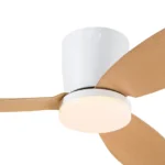 ⁦48" CARLA מאוורר תקרה עם מנוע DC כולל שלט+תאורה 28W - לבן בשילוב עץ אלון מבית WESTINGHOUSE⁩ – תמונה ⁦2⁩