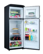 ⁦MBR-290DF-BLK מקרר מקפיא עליון 215 ליטר מבית MONT BLANC - שחור רטרו⁩ – תמונה ⁦2⁩