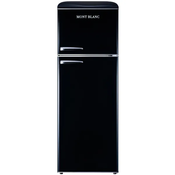 שחור MBR-440FF-BLK מקרר מקפיא עליון 340 ליטר מבית MONT BLANC - צבע שחור רטרו – תמונה 1