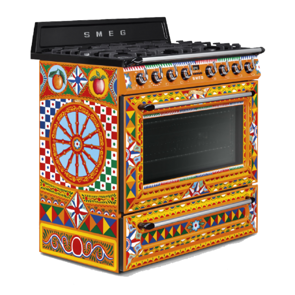 ⁦TR90DGC9 תנור משולב עם כיריים בעיצוב Dolce & Gabbana מבית SMEG⁩ – תמונה ⁦3⁩