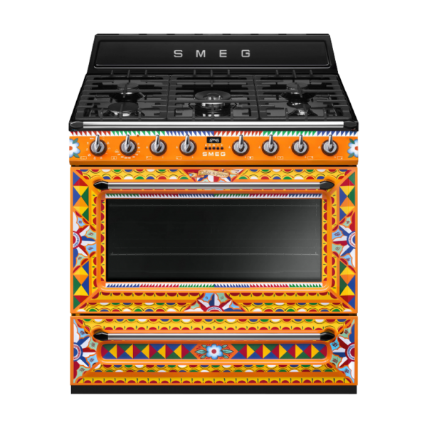 ⁦TR90DGC9 תנור משולב עם כיריים בעיצוב Dolce & Gabbana מבית SMEG⁩ – תמונה ⁦1⁩